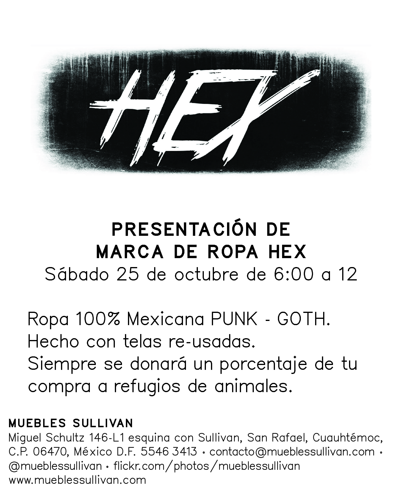 Presentación de marca de ropa HEX